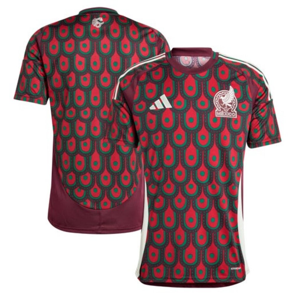 (Adult) Mexico National Team Adidas Burgundy 2024 Home Jersey